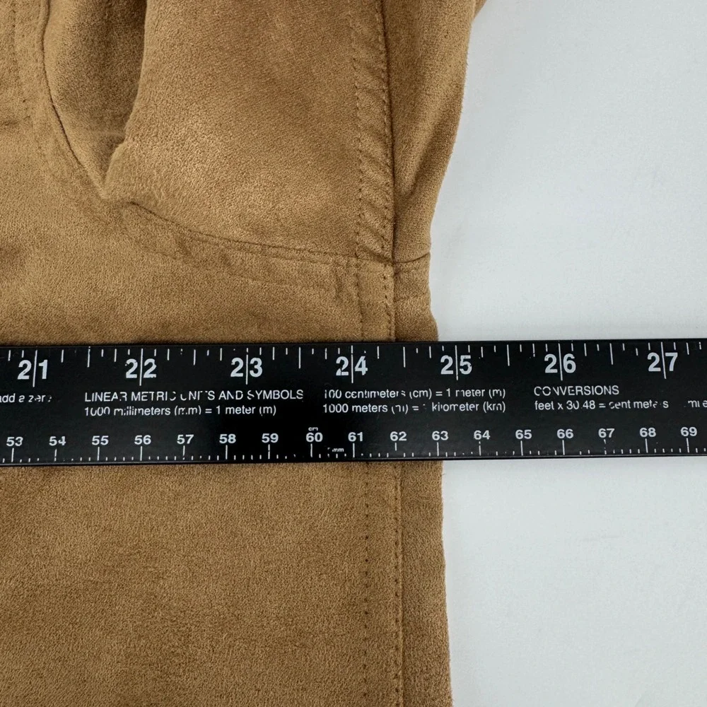 Banana Republic Mens Vegan Suede Shirt Jacket Camel Brown Standard Fit Large NWT